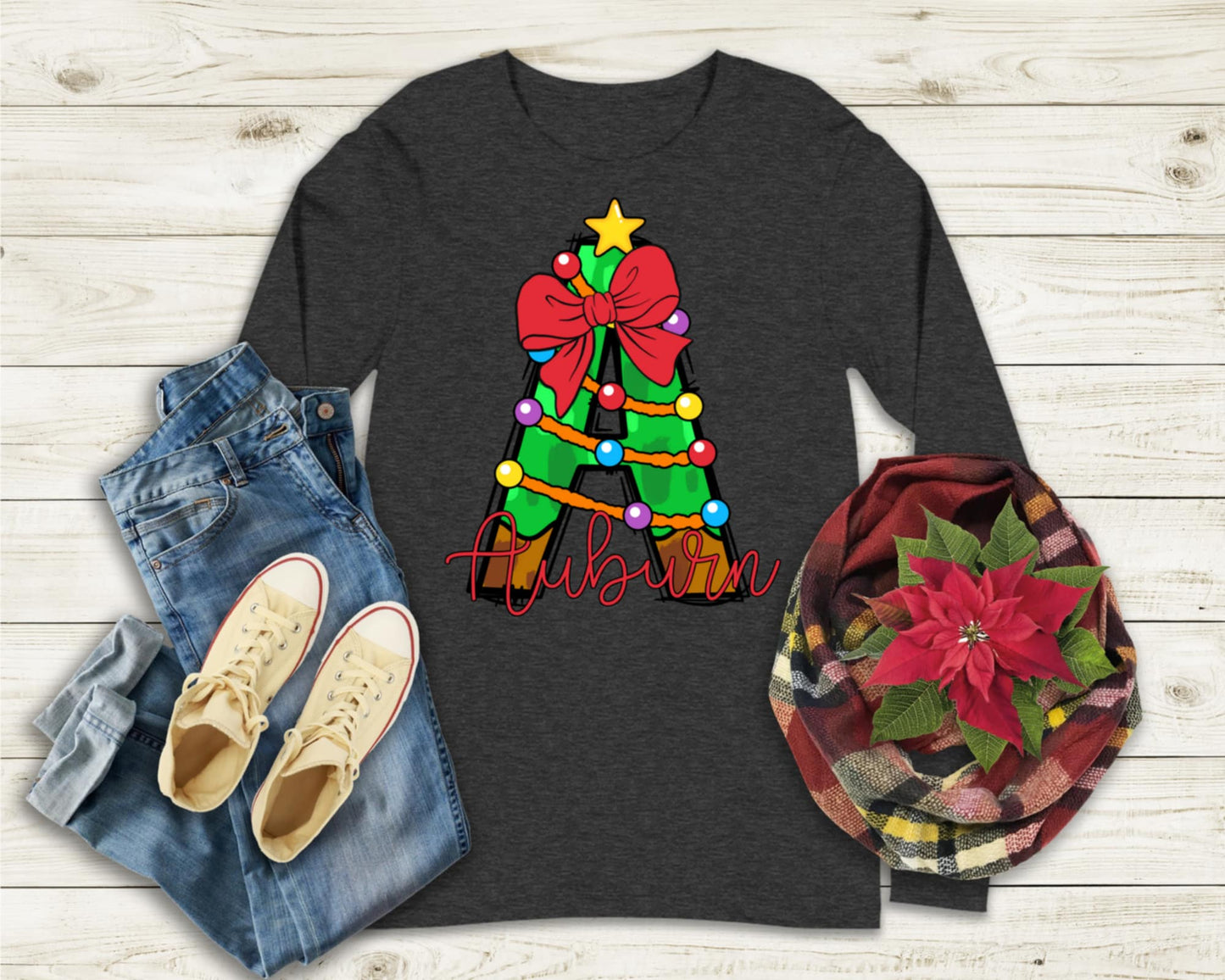 Auburn Christmas Tree Tee