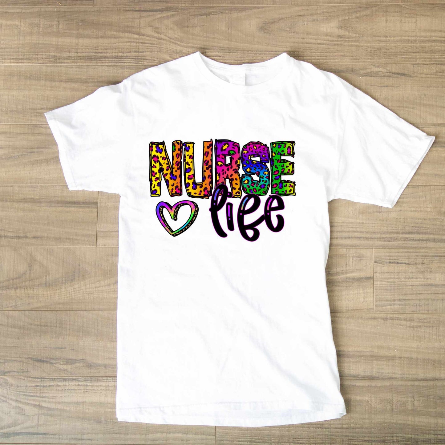 Leopard Nurse Life Tee