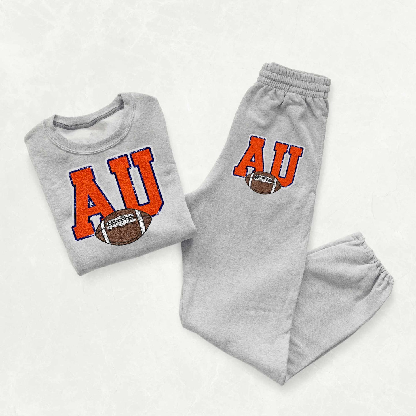 Auburn Football Patch Sweatshirt and Pants Set