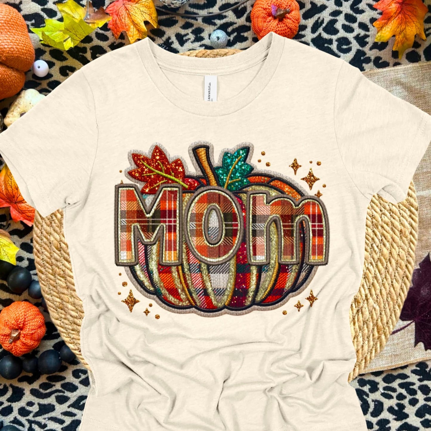 Plaid Pumpkin Mom Tee