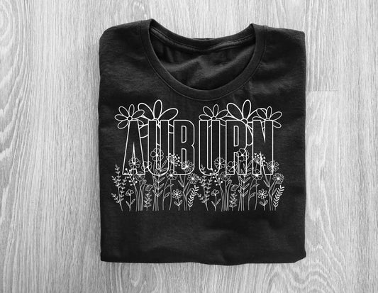 Auburn Floral Tee