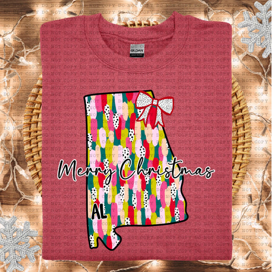 Merry Christmas Alabama Tee