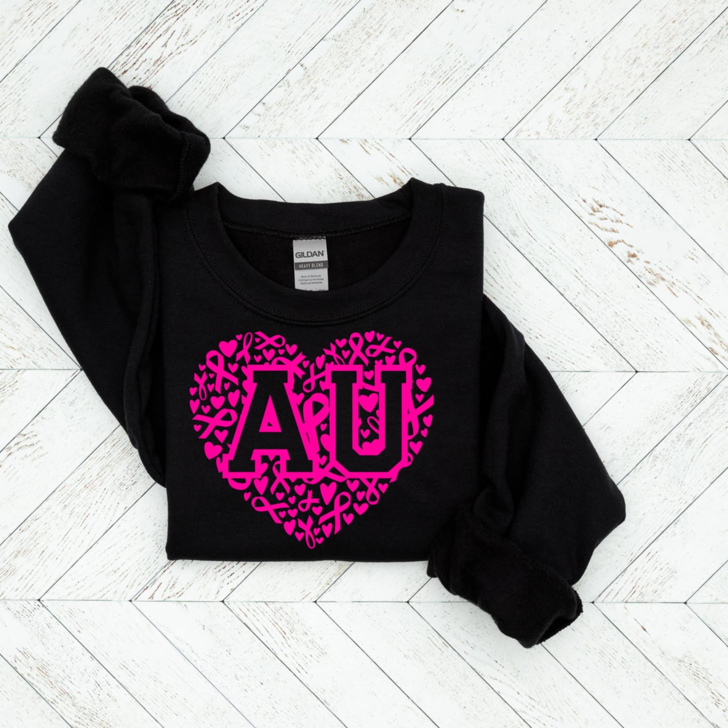 Auburn Heart Breast Cancer Awareness Tee