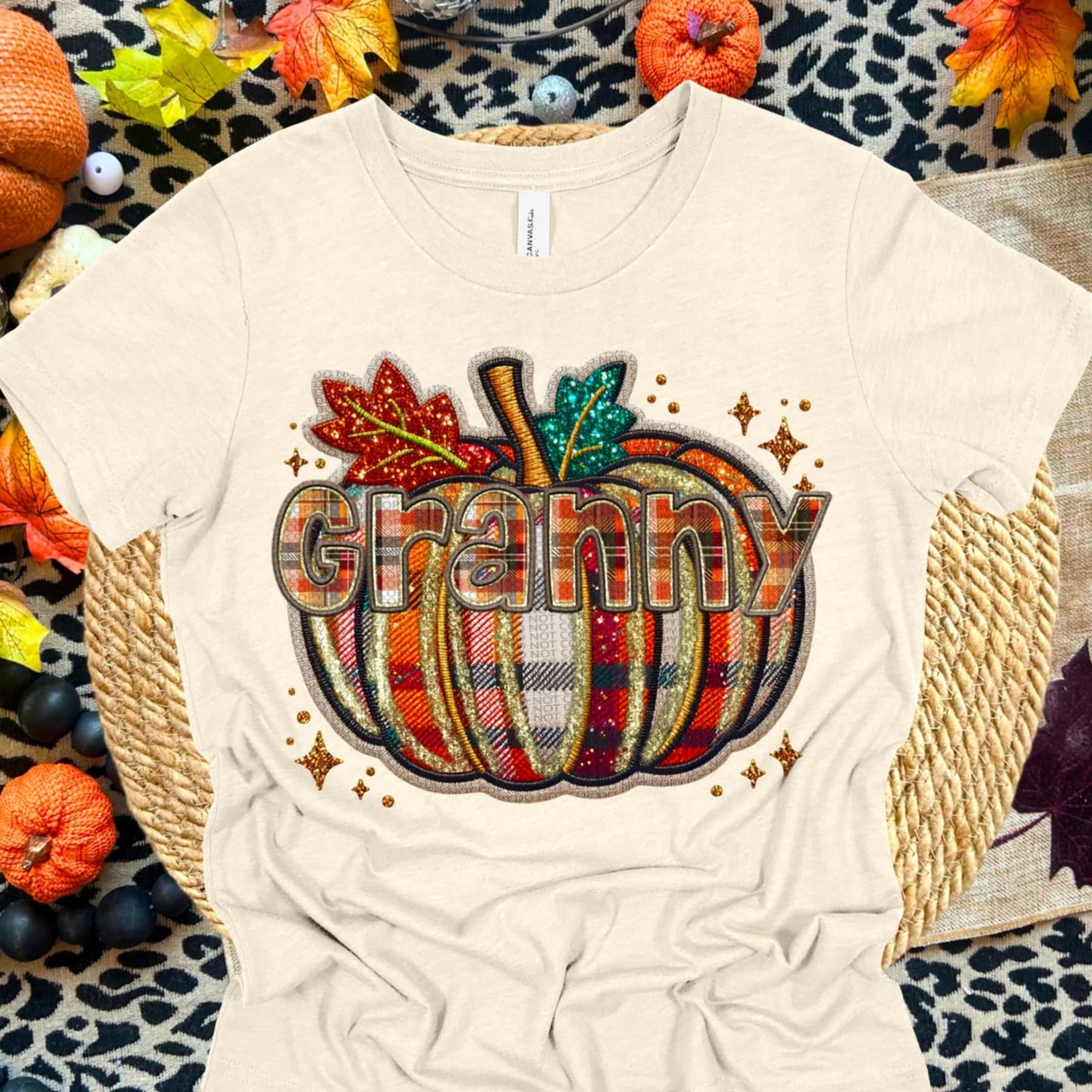 Plaid Pumpkin Granny Tee