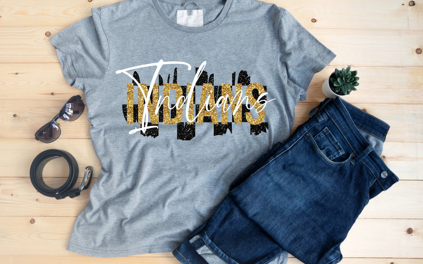 Cursive Wetumpka Indians Tee