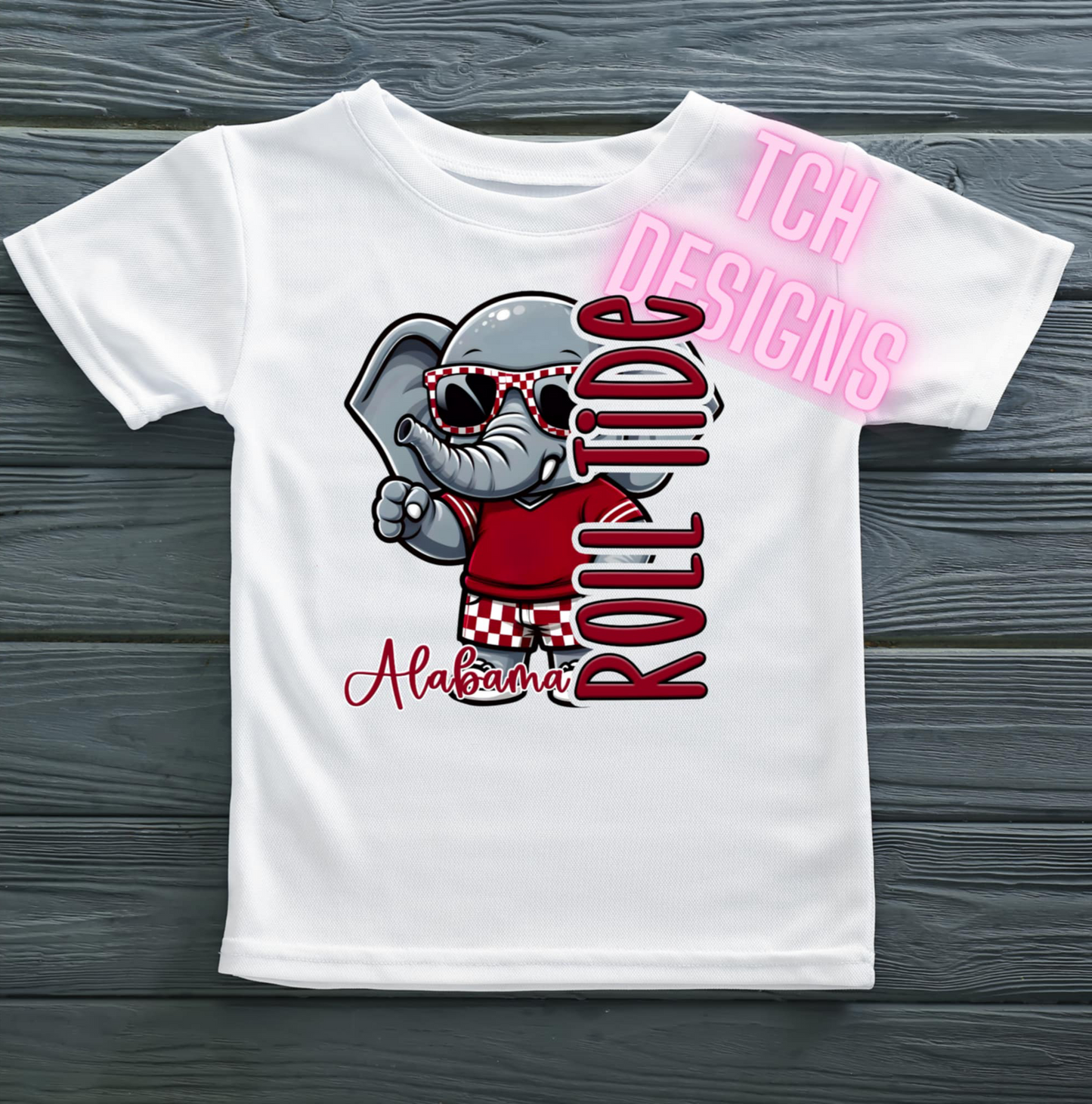 Alabama Baby Elephant Roll Tide Tee