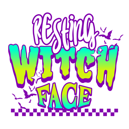 UVDTF Resting Witch Face UVDTF transfer