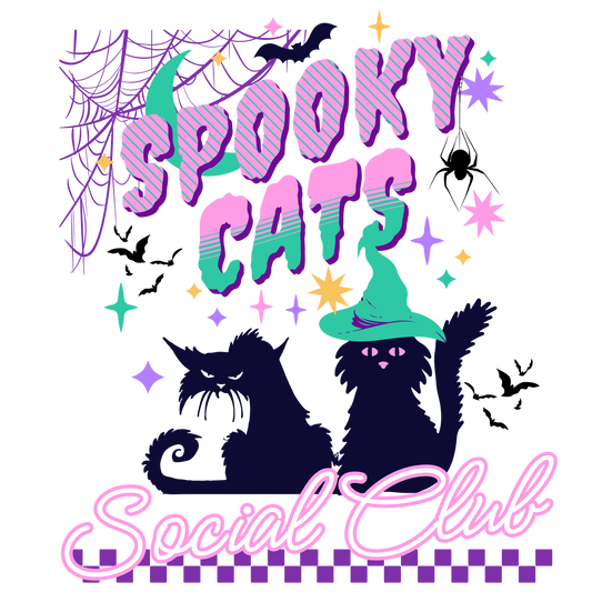 UVDTF Spooky Cats Social Club UVDTF transfer