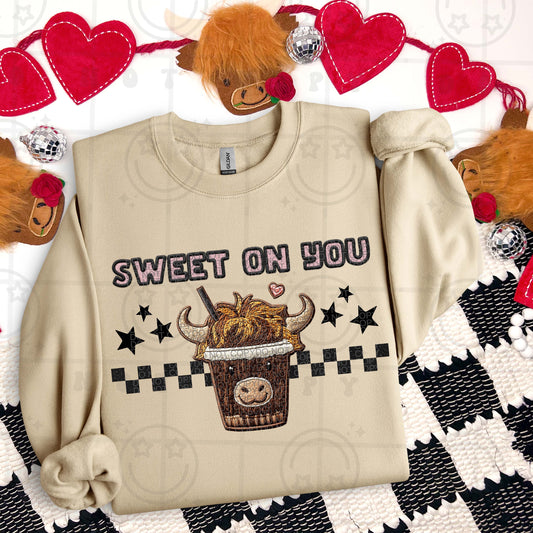 sweet on you highland   cow dtf single