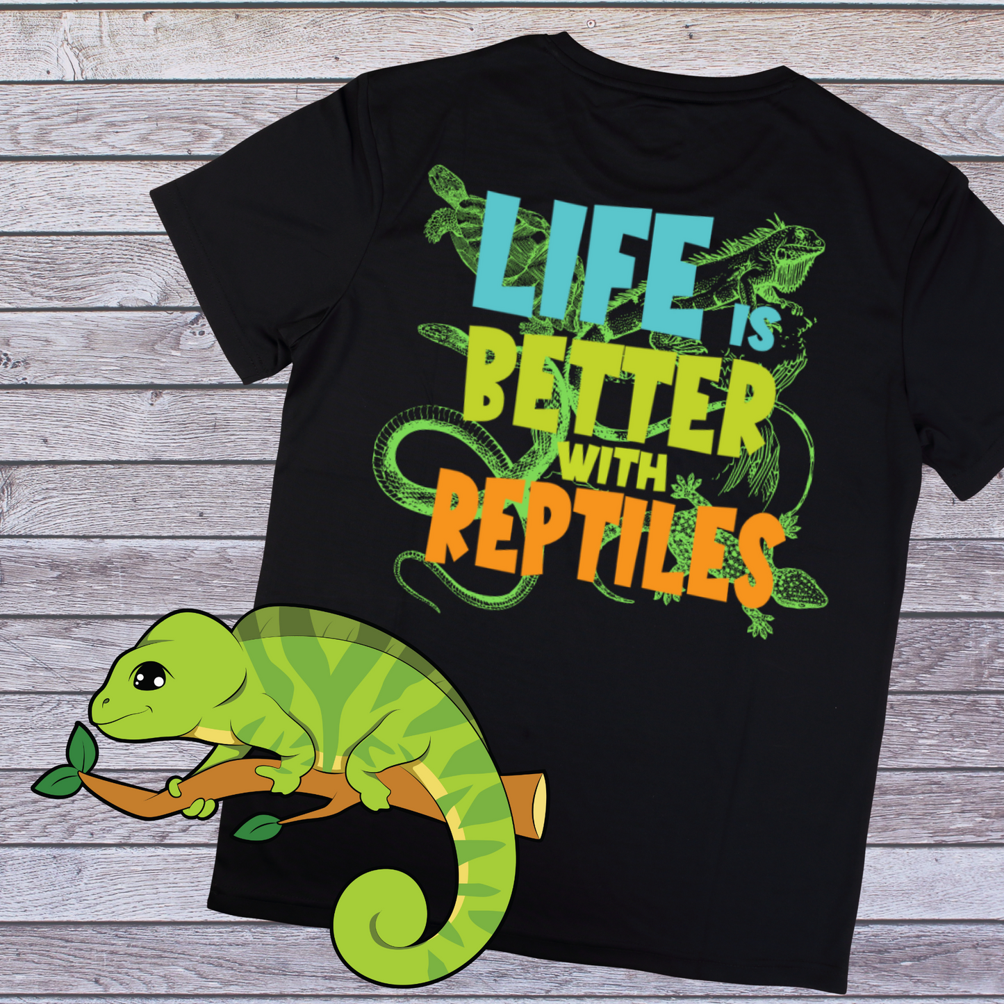 Life is better with reptiles DTF Print