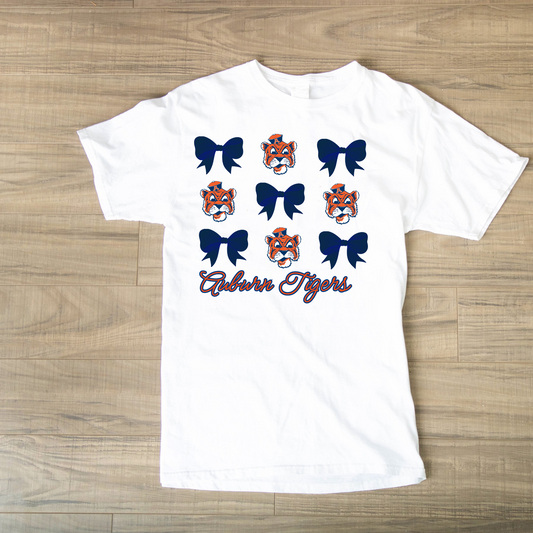 Auburn with Bows dtf single