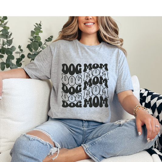 Dog Mom Stacked-Wiggle DTF Print