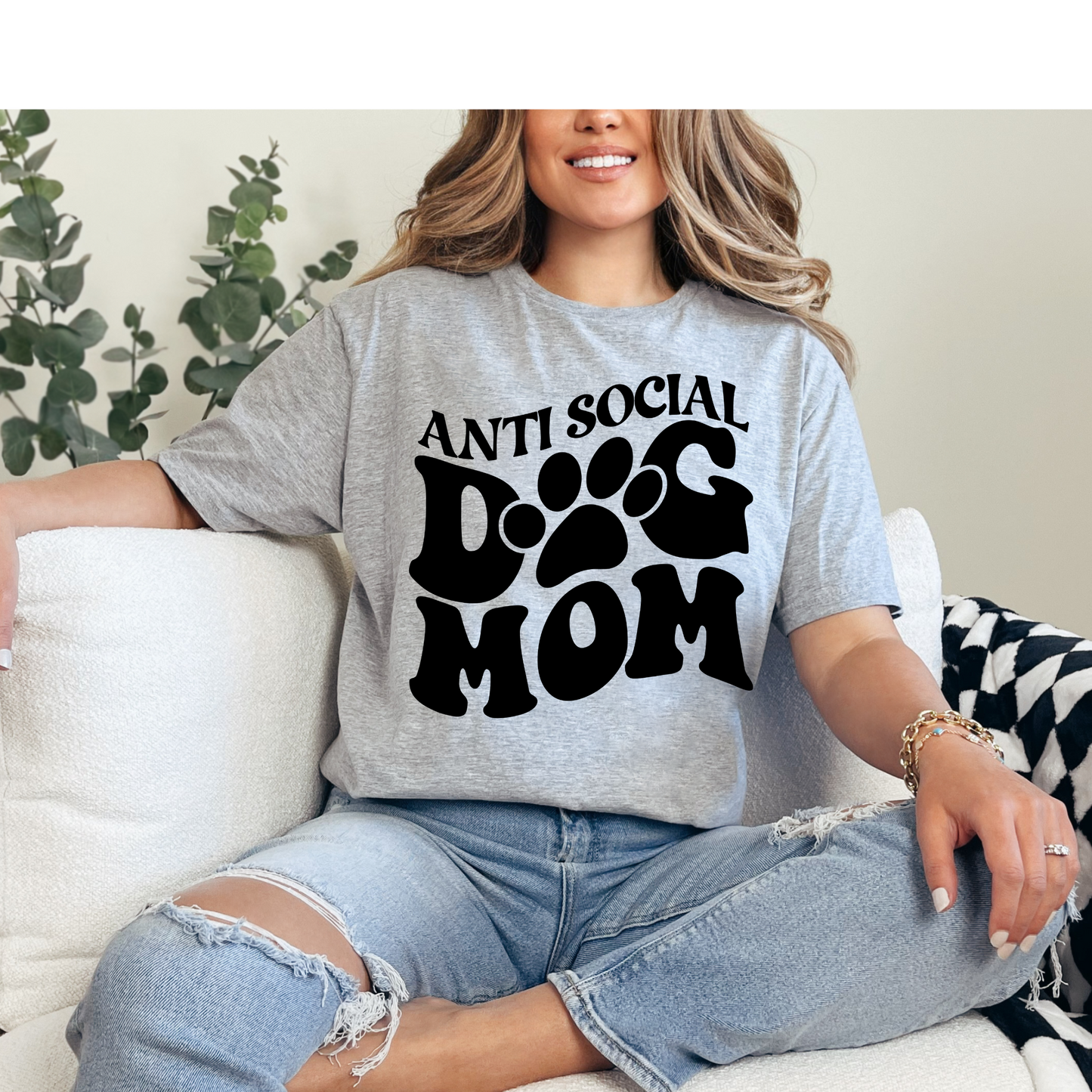 Antisocial Dog Mom DTF Print