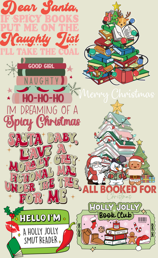 Spicy Holiday Reader Pre Made Gangsheet