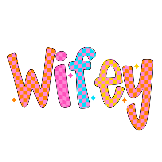 UVDTF Wifey Colorful UVDTF transfer