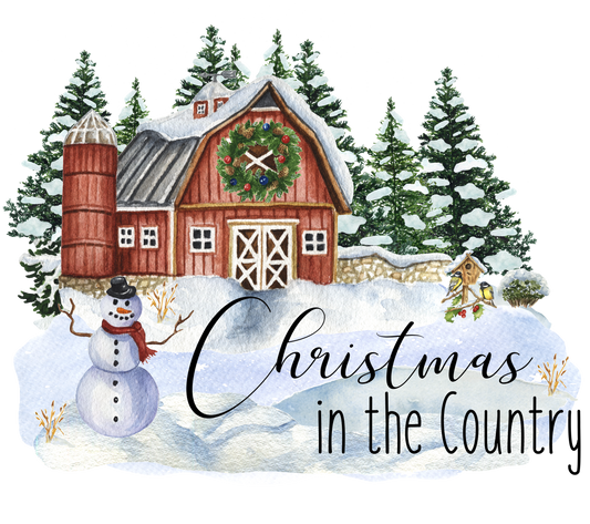 Winter Barn-Christmas in the Country
