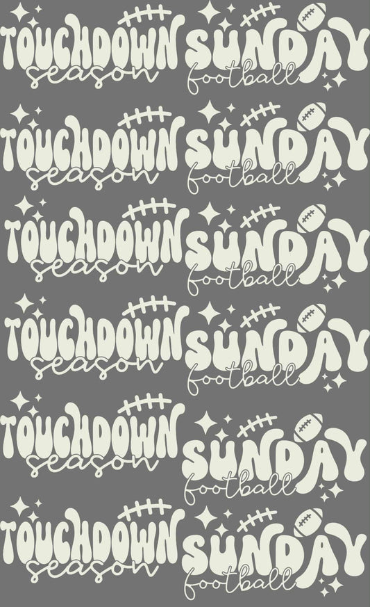 Football Fun White Font Premade  36 inch