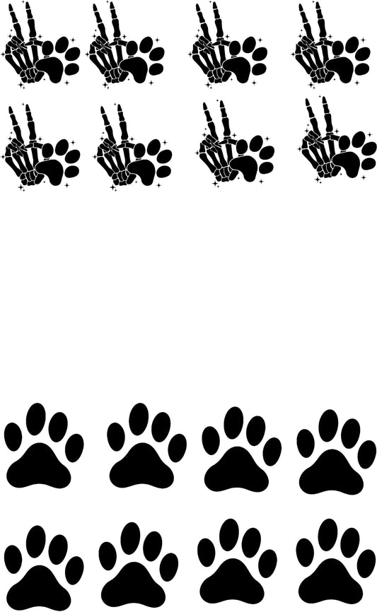 Paw Prints 36-inch premade gang sheet
