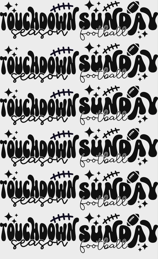 Football Fun Black Font Premade  36 inch