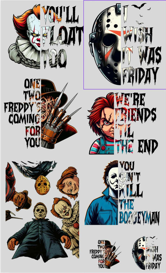 Scary Guys Mini Premade Gangsheet