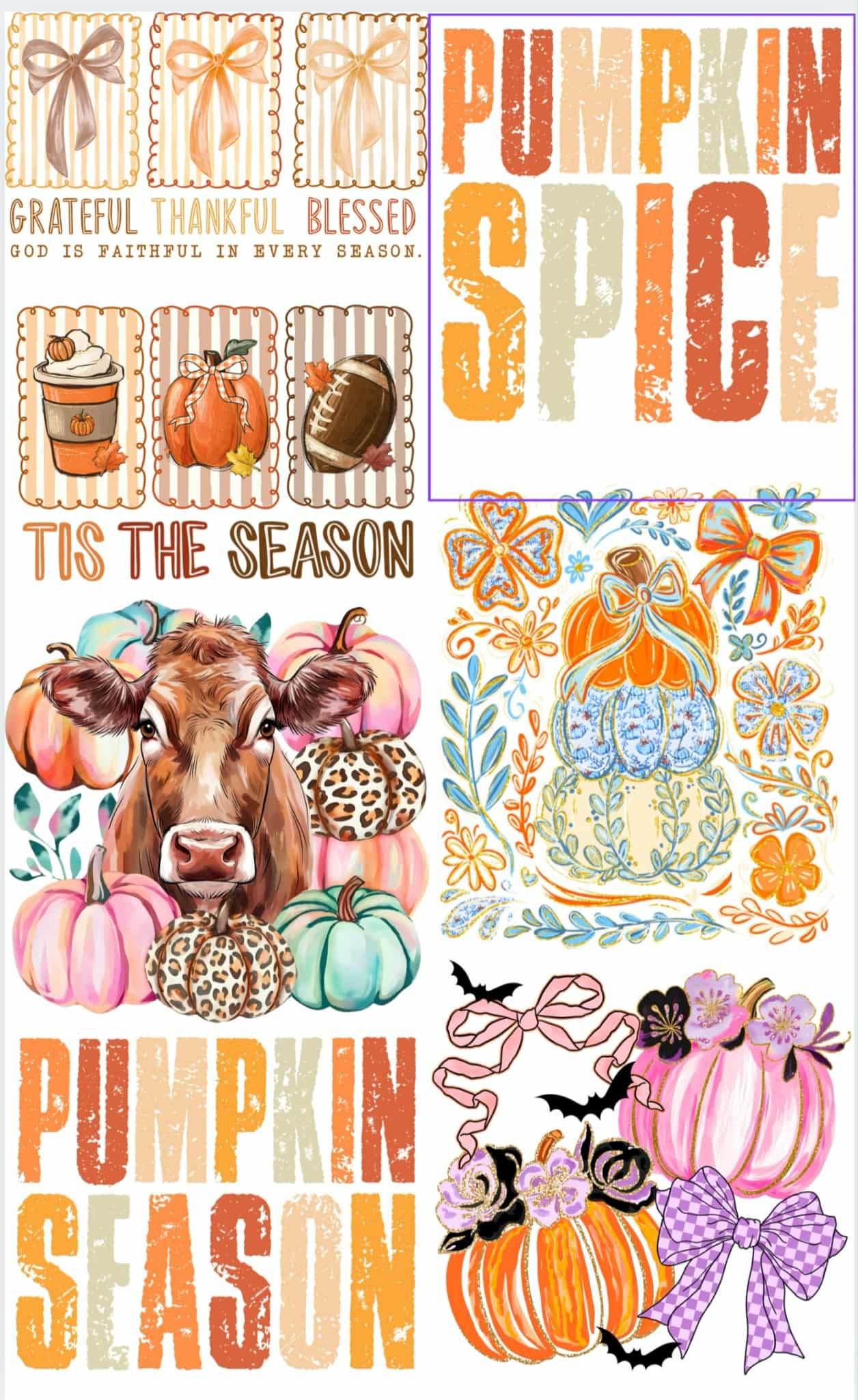 Pumpkin Spice and all things nice  Premade 36 inch