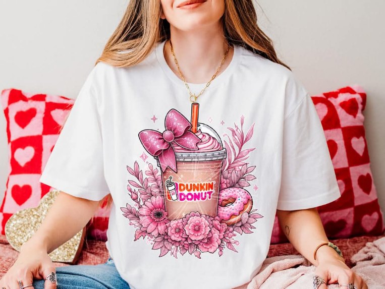 Pink Dunkin Donuts Tee