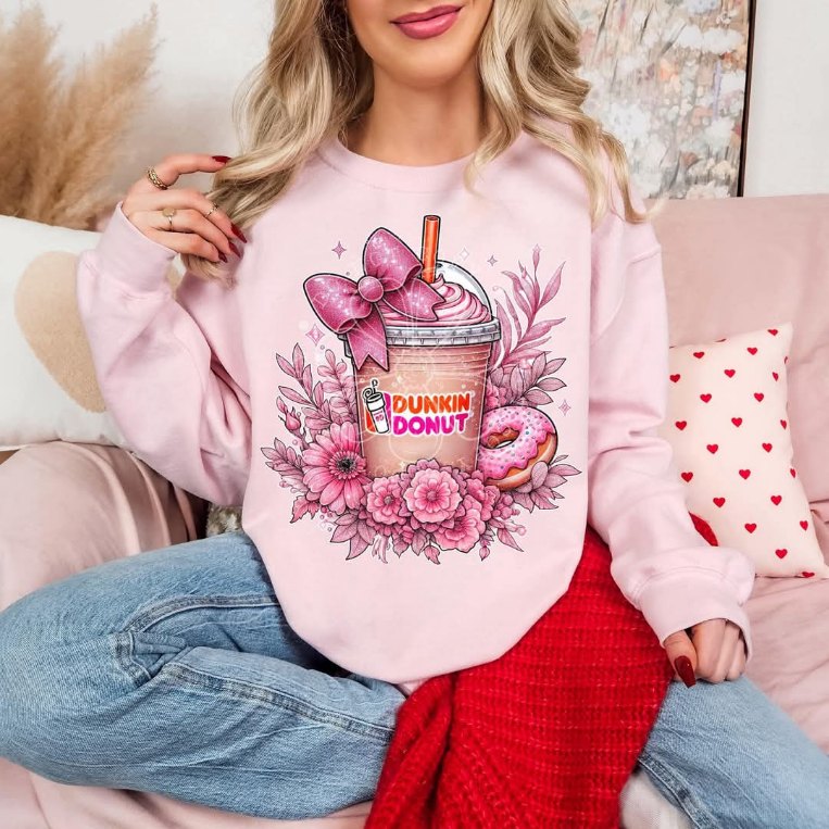 Pink Dunkin Donuts Tee