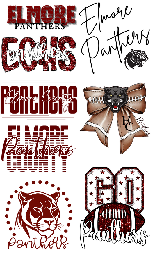 Elmore County Panthers Mini Premade Gangsheet