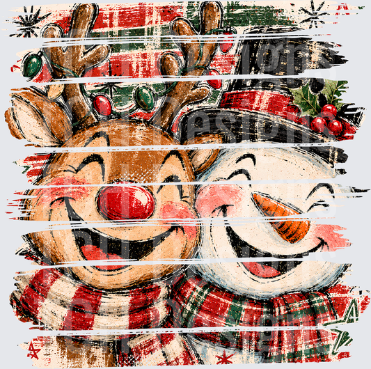 REINDEER SNOWMAN BRUSH