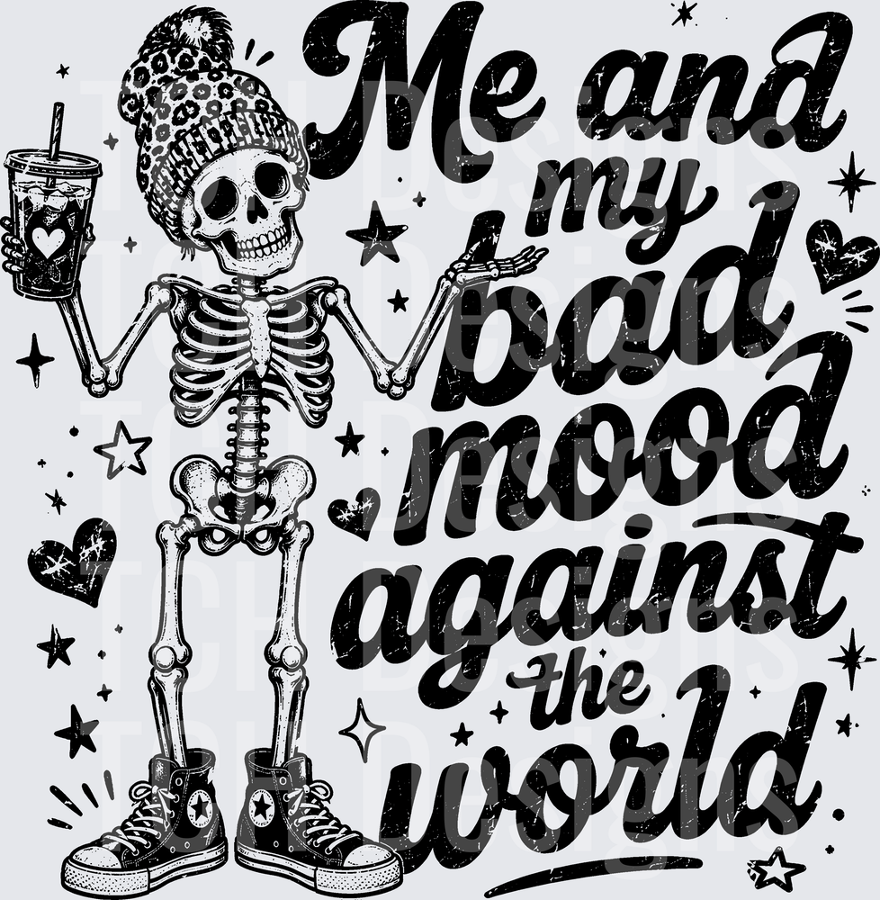 ME AND MY BAD MOOD AGAINST THE WORLD black