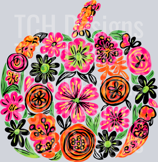 FloralHalloweenPumpkin