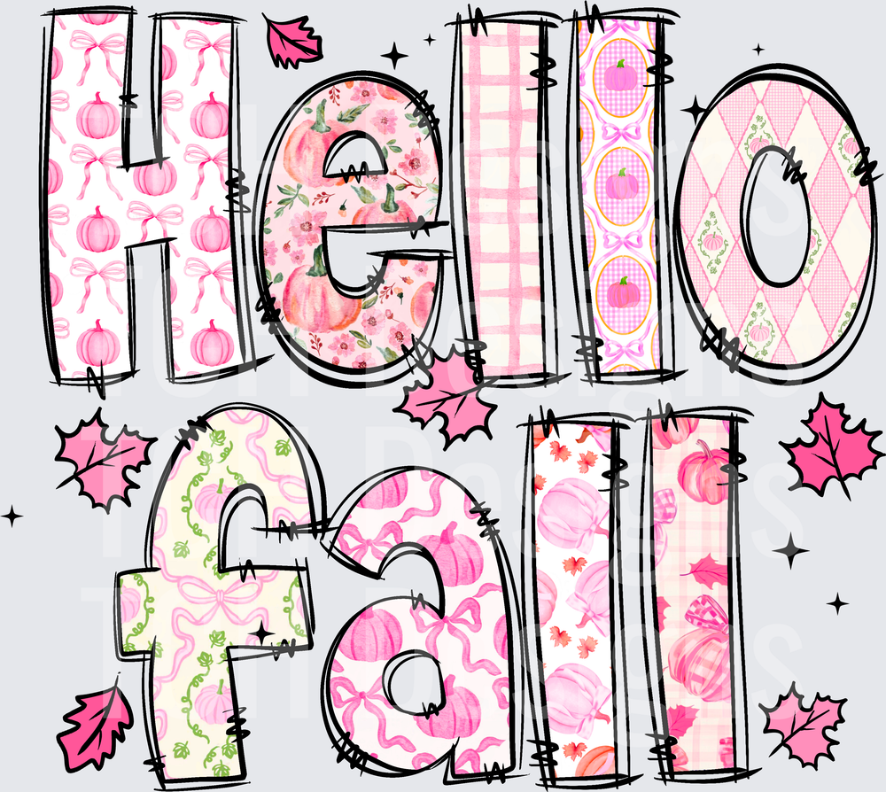 pink preppy hello fall