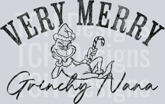 Very merry Grinchy nana black