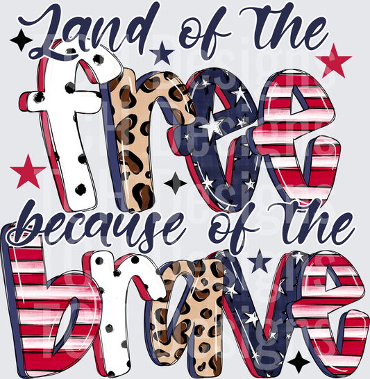 LAND OF THE FREE BECAUSE OF THE BRAVE