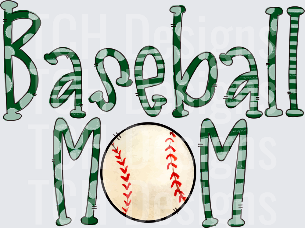 BASEBALL MOM GREEN