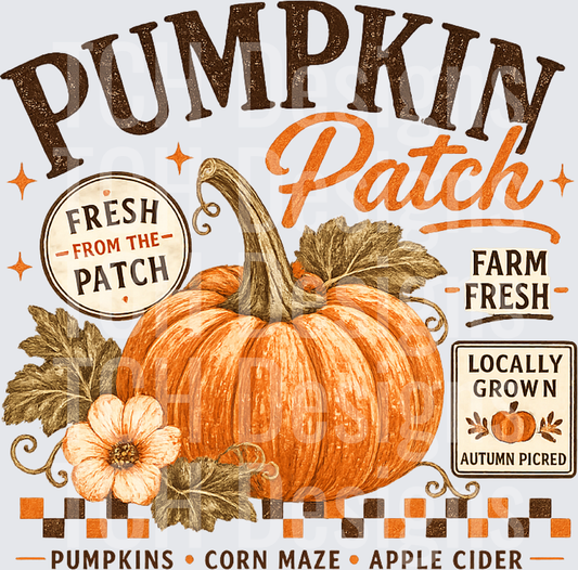 Retro Pumpkin Patch Vintage Fall PNG