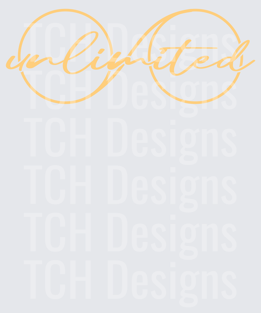 Unlimited Cursive Script Infinity Symbol Gold Design