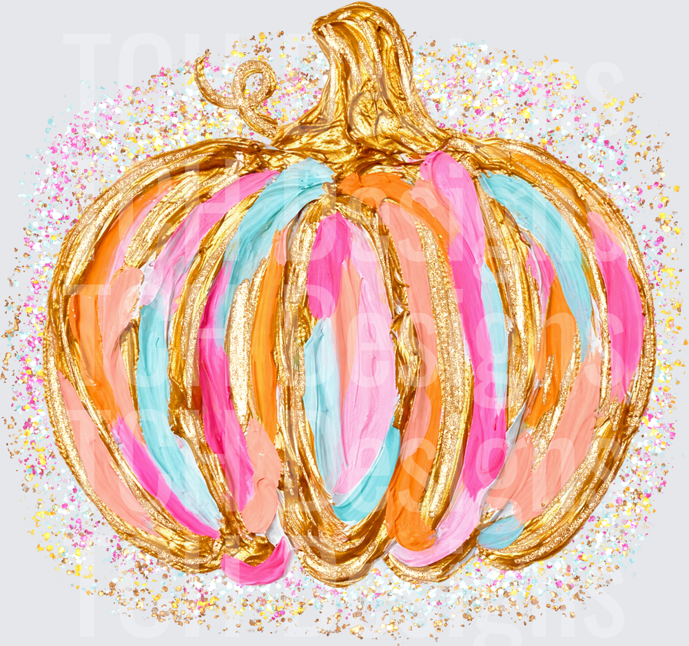 Paint Glitter pumpkin