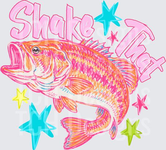 Shake It Off Bass Fish with Colorful Stars