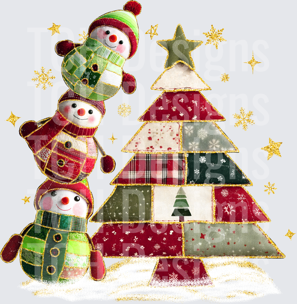 Snowman Tree Faux