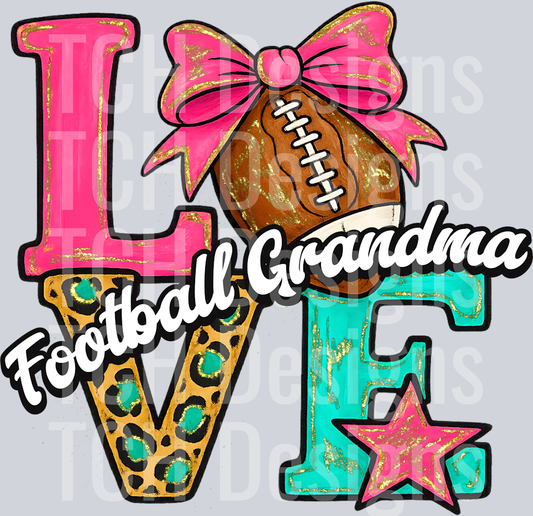 Love Football Grandma HWDS