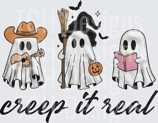 creep it real ghosties faux emb hwds
