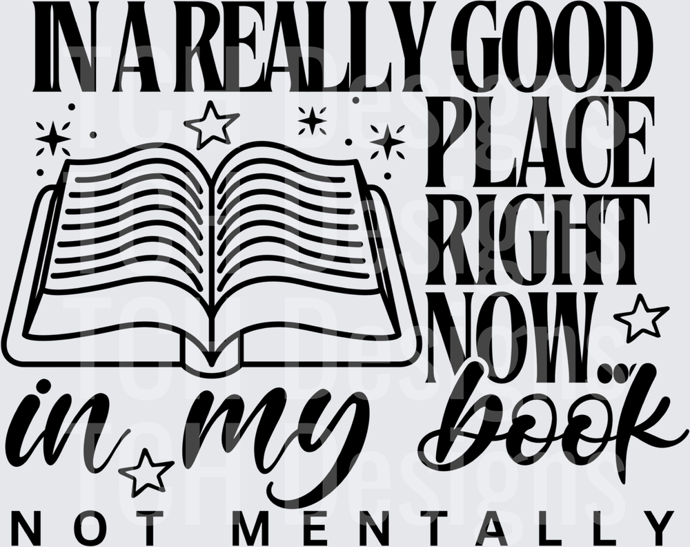 IN A REALLY GOOD PLACE BOOK black