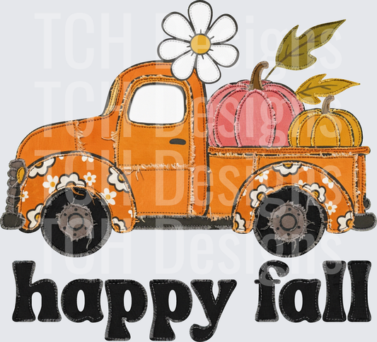 hapyp fall faux emb truck hwds