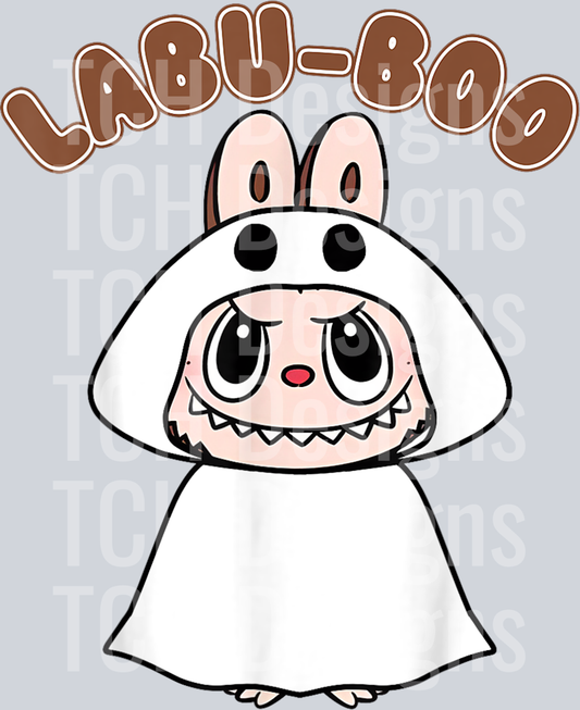 Funny Labubu Halloween Boo Ghost Costume Boo-Labubu Lover T-Shirt
