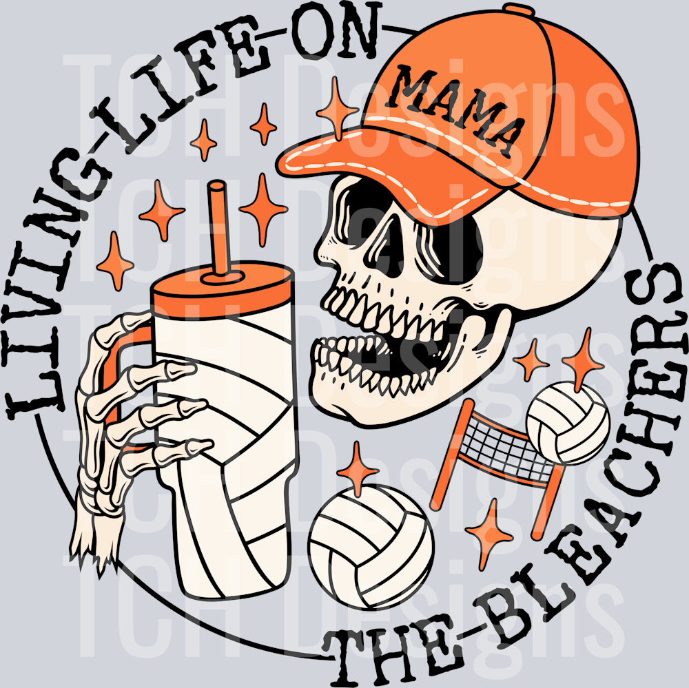 bleachers-volleyball-tumbler-mama-orange