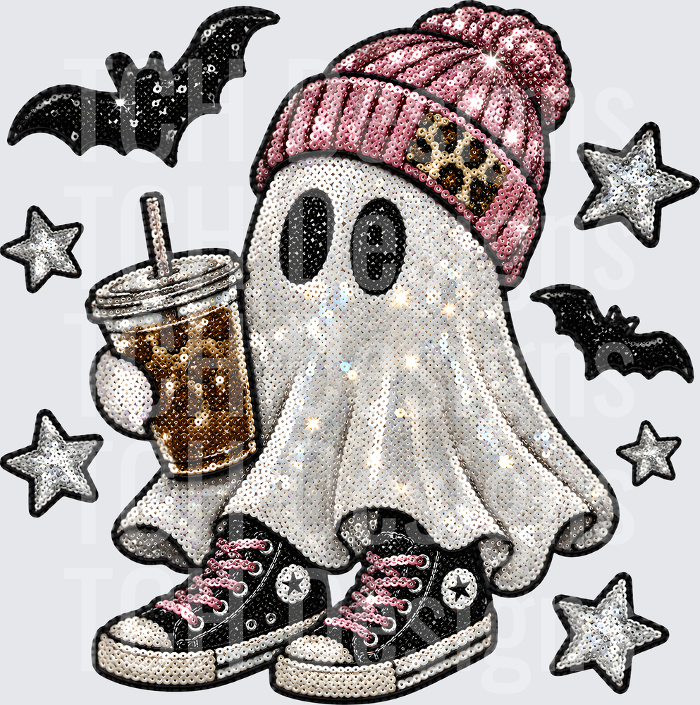 GHOST COFFEE FAUX SEQUIN