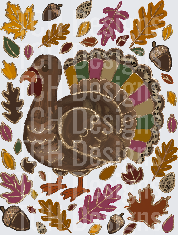 turkey hand drawn
