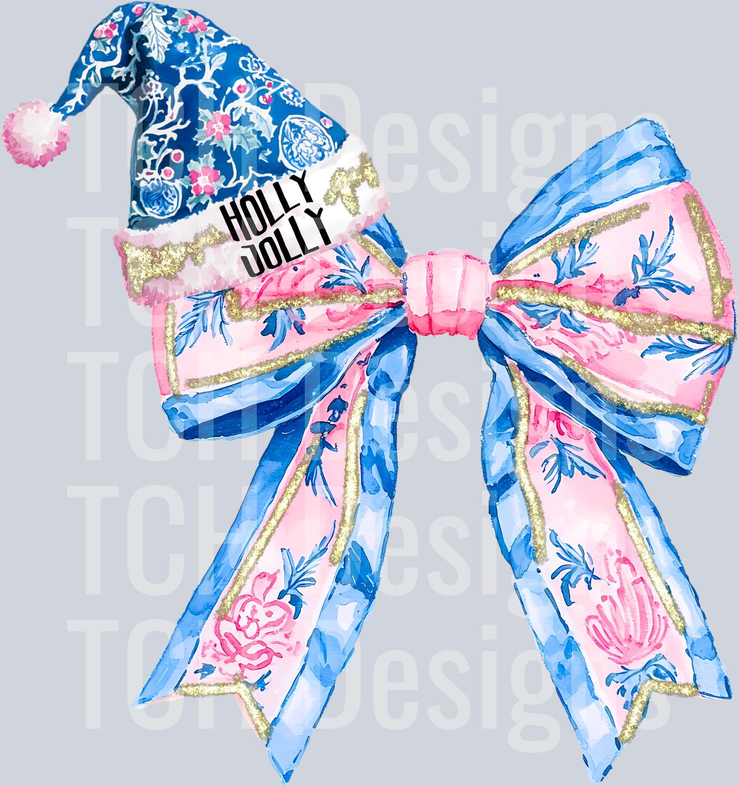 Holly jolly watercolor coquette