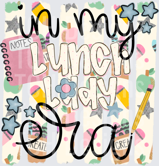 Yummy Lunch Lady Era School Supplies Colorful Design